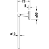 Полотенцедержатель Duravit Starck T 0099471000 хром - фото маленькое 3