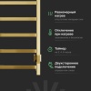 Полотенцесушитель электрический EWRIKA Пенелопа КВ7 80х50, золото (ПенелопаКВ780х50золЕ) - фото маленькое 2