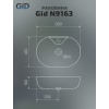 Накладная раковина Gid 59 N9163 белая (51127) - фото маленькое 8