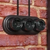 Розетка с заземлением Werkel Ретро черный W5671008 4690389166808 - фото маленькое 3