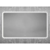 Зеркало Art&amp;Max Genova AM-Gen-1200-800-DS-F-White 120х80 белое, с LED-подсветкой, 6000К - фото маленькое 1