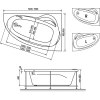 Акриловая ванна Relisan Zoya 140x90 см (ZOYA L 140x90) - фото маленькое 4