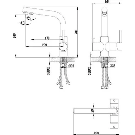 Смеситель для кухни лемарк комфорт lm3061c