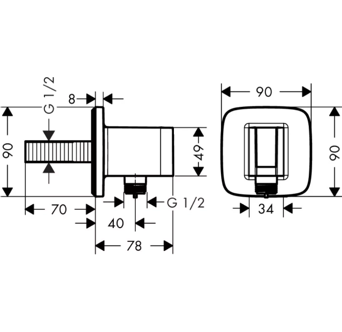 26487000 hansgrohe fixfit porter s шланговое подключение держатель для душа