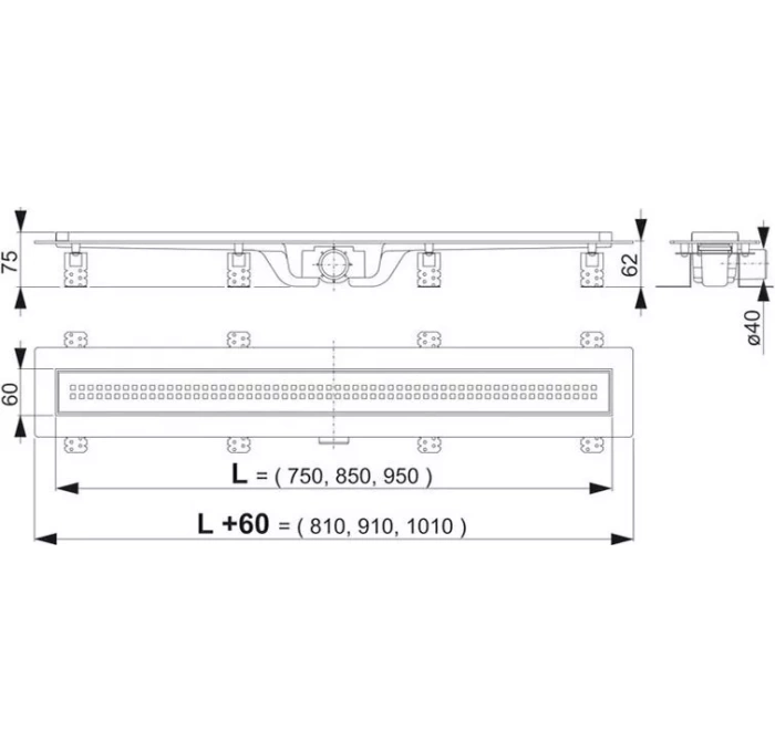 Grampus этажерка прямоугольная двухэтажная 810 2