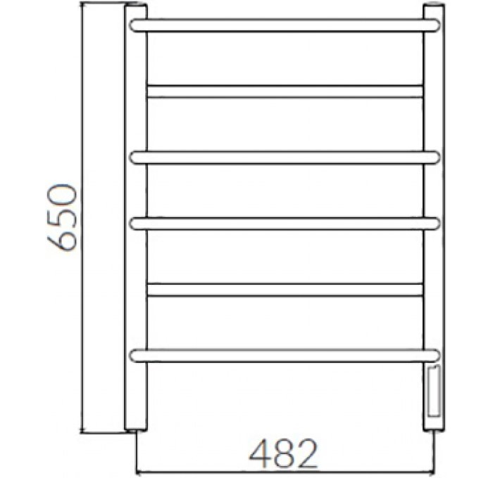 Полотенцесушитель электрический terminus классик п6 450x650 с полкой