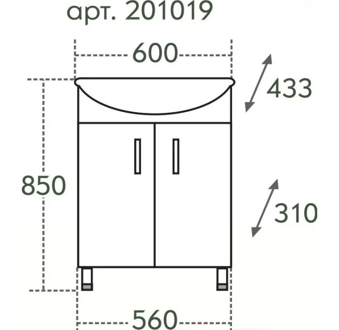 Тумба с раковиной санта грация 60