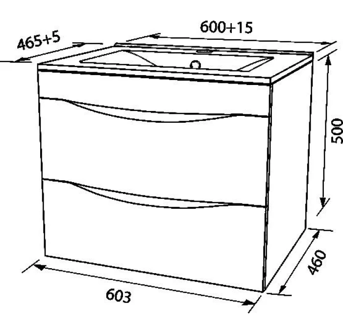 Тумба с раковиной iddis cloud 60 clo60w0i95k белый