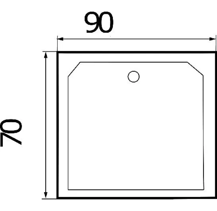 Поддон душевой прямоугольный River Wemor 90/70/24 S (10000002268) в ...