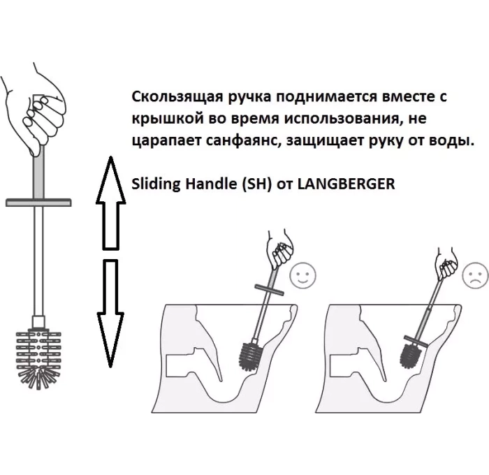 На золотом унитазе и с ершиком в руке