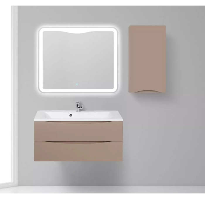 Тумба с раковиной belbagno marino 80 cappuccino lucido