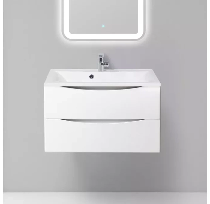 Тумба с раковиной belbagno marino 80 bianco lucido напольная