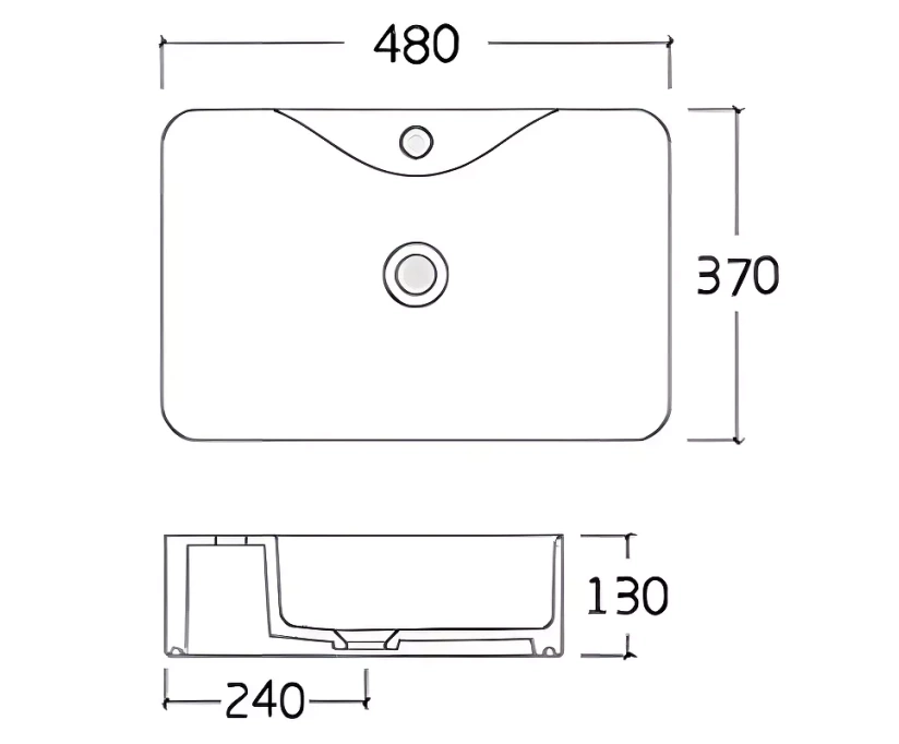 Накладная раковина Comforty 48 белая (00003122815) - фото 4