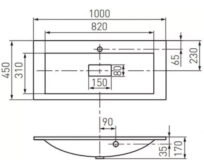 Тумба с раковиной Aquaton Диор 100 белый (1A1677K3DR010) - фото 10