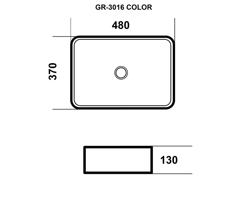 Накладная раковина Grossman Color GR-3016 розовая матовая (GR-3016PIM) - фото 4