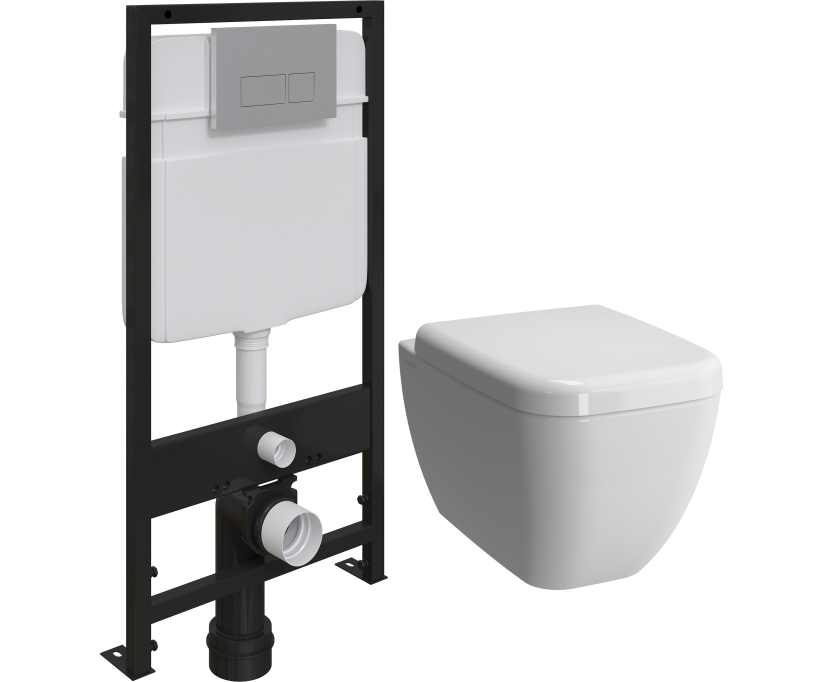 Комплект Унитаз подвесной VitrA Shift 7742B003-0075 безободковый, с ...