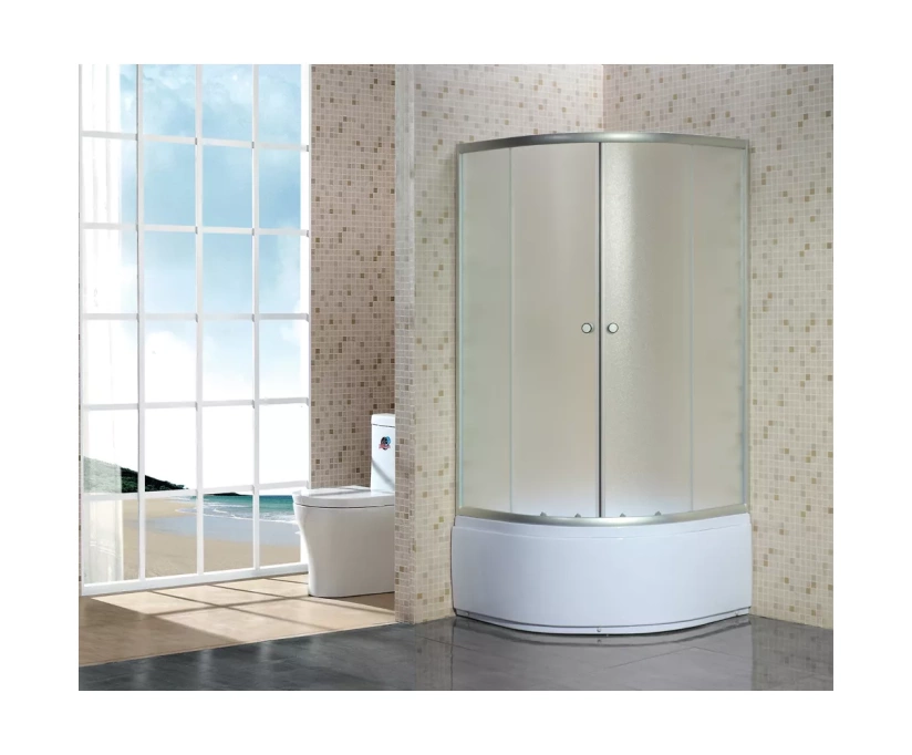 Душевой уголок Niagara Eco 80x80 с поддоном профиль хром стекло матовое (_0051422) - фото 2