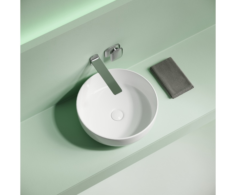Накладная раковина Ceramicanova Taycan CN12003 37х37 глянцевая белая - фото 5
