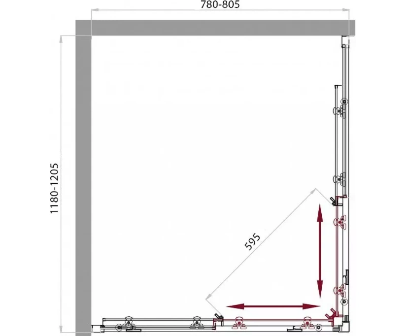 Душевой уголок BelBagno Sela 120х80 хром (SELA-AH-2-120/80-P-Cr) - фото 3