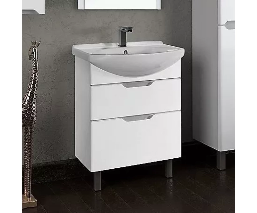 Тумба с раковиной Dreja.Eco Laguna Plus 75 белая - фото 1