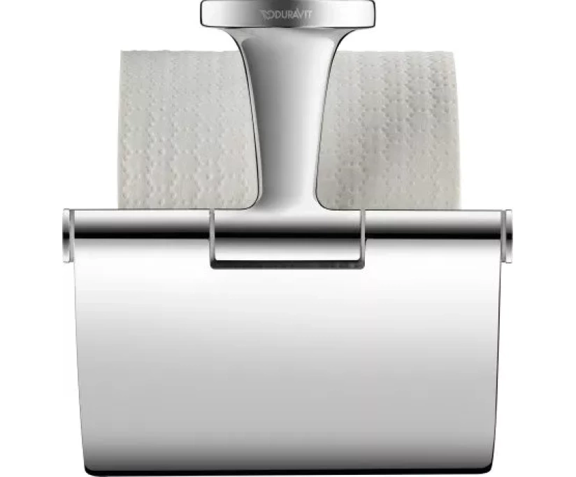 Держатель туалетной бумаги Duravit Starck T 0099401000 хром, с крышкой - фото 4