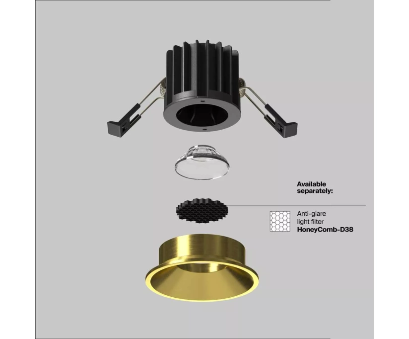 Встраиваемый светодиодный светильник Maytoni Round DL058-7W3K-BS - фото 3