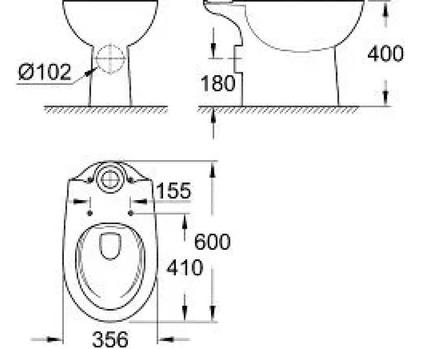 Комплект Унитаз-компакт Grohe Bau Ceramic 39349000 + Гигиенический душ Grohe BauClassic 124901 со смесителем - фото 5