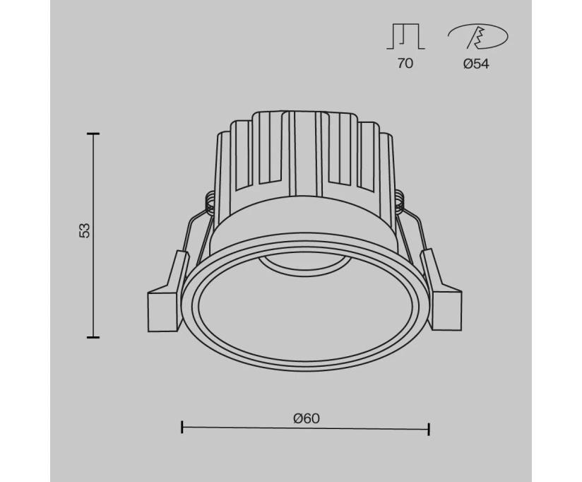Встраиваемый светодиодный светильник Maytoni Round DL058-7W3K-BS - фото 5