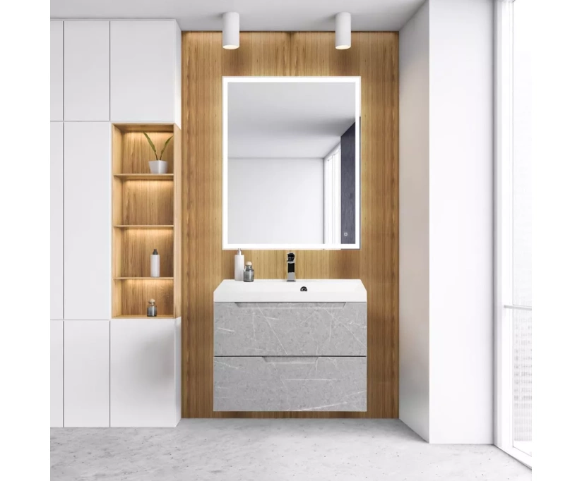 Тумба под раковину BelBagno Vittoria 80 серый (VITTORIA-800-2C-SO-TB-P) - фото 11