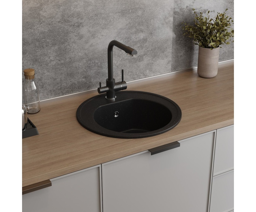 Мойка кухонная Teymi Lina Lina D51 T120101 черная - фото 4
