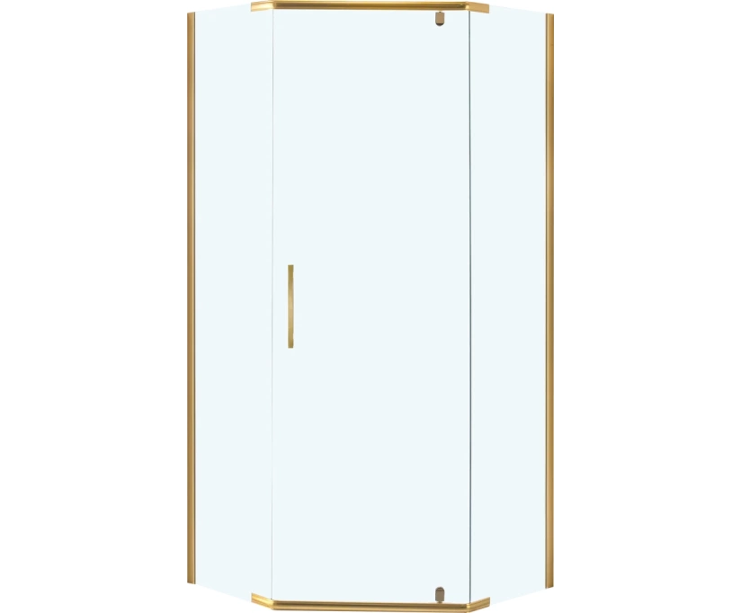 Душевой уголок Niagara Nova NG-6434-08 GOLD 100x100 профиль желтое золото, стекло прозрачное (64340811GOLD) - фото 2