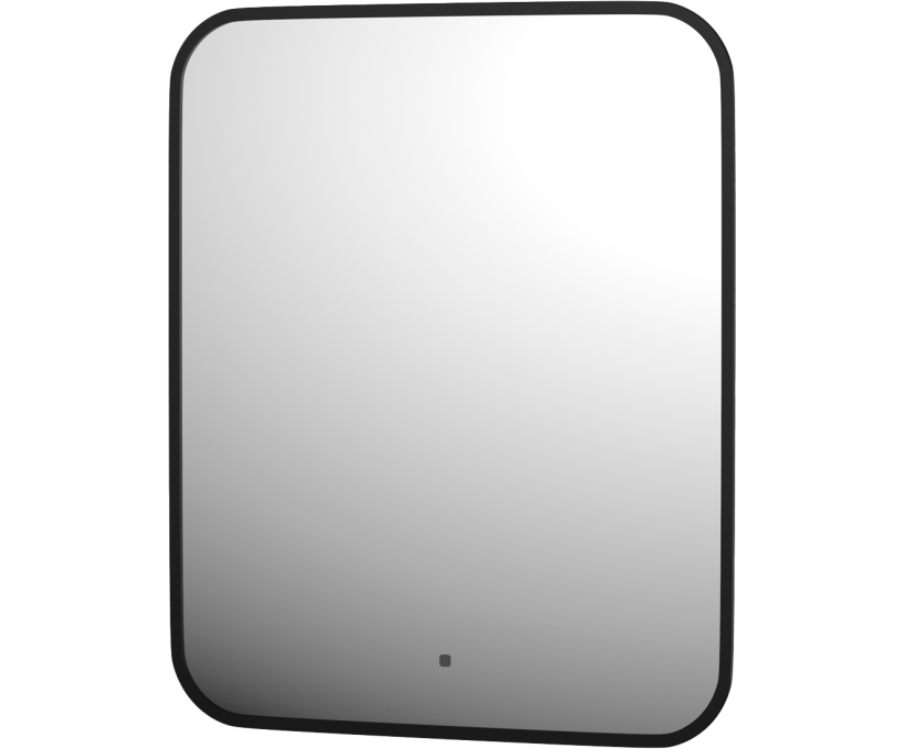 Зеркало Defesto Aura DF 2973R 50x60, с теплой подсветкой, инфракрасный выключатель, черное - фото 1