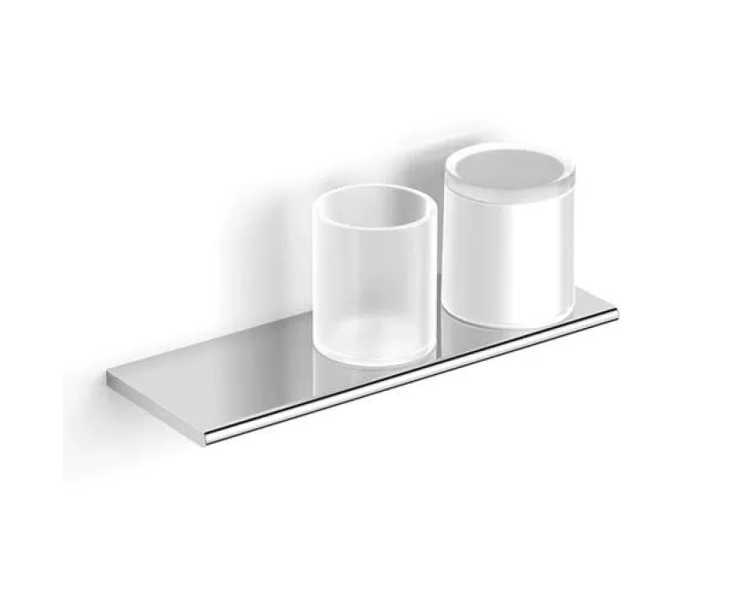 Полка Black&White Accessories со стаканчиком и дозатором хром (8019SN0) - фото 1