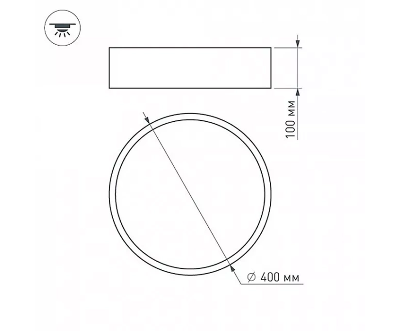 Потолочный светодиодный светильник Arlight SP-Tor-Pill-R400-25W Warm3000 022997(2) - фото 7