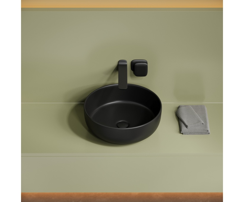 Накладная раковина Ceramicanova Taycan CN12003MB 37х37 матовая черная - фото 3