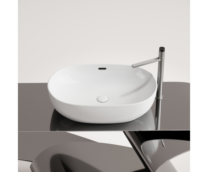 Накладная раковина Ceramicanova Element CN6064 белая глянцевая - фото 3