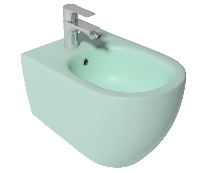 Биде подвесное ISVEA Infinity мятный матовый 10NF41001SV-2T - фото 1
