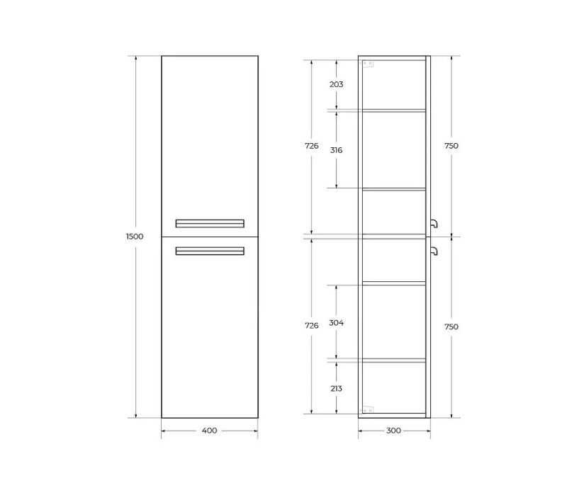 Комплект мебели Cezares Eco 120х50 синий - фото 9