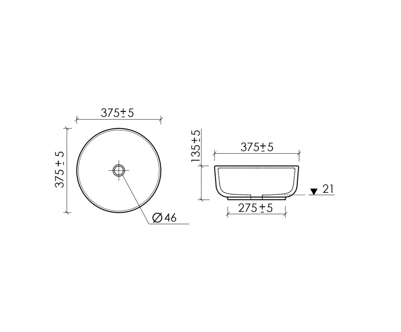 Накладная раковина Ceramicanova Taycan CN12003MB 37х37 матовая черная - фото 7