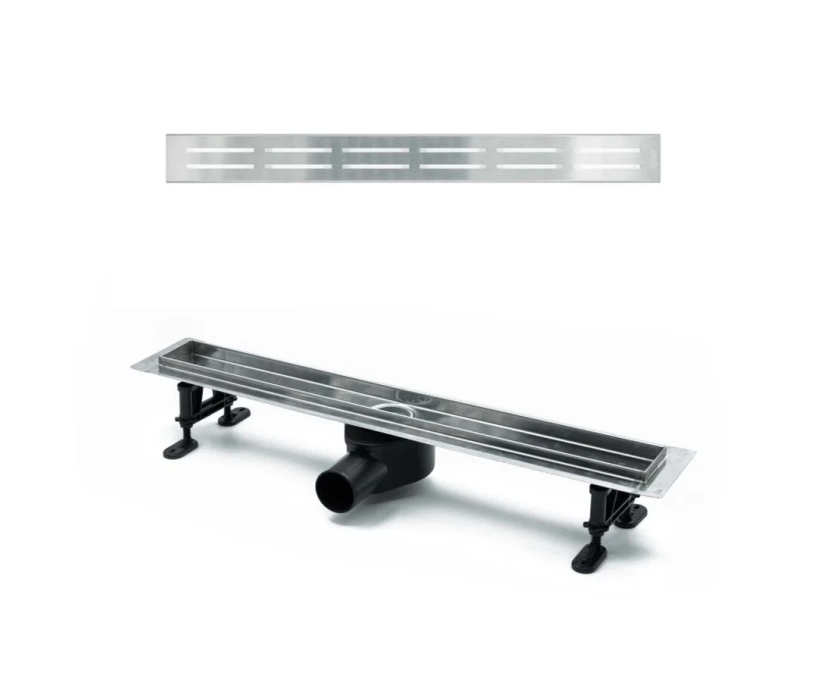 Дренажный канал Timo Standart 70 DP20700-DG20700 хром матовый, с решеткой - фото 1