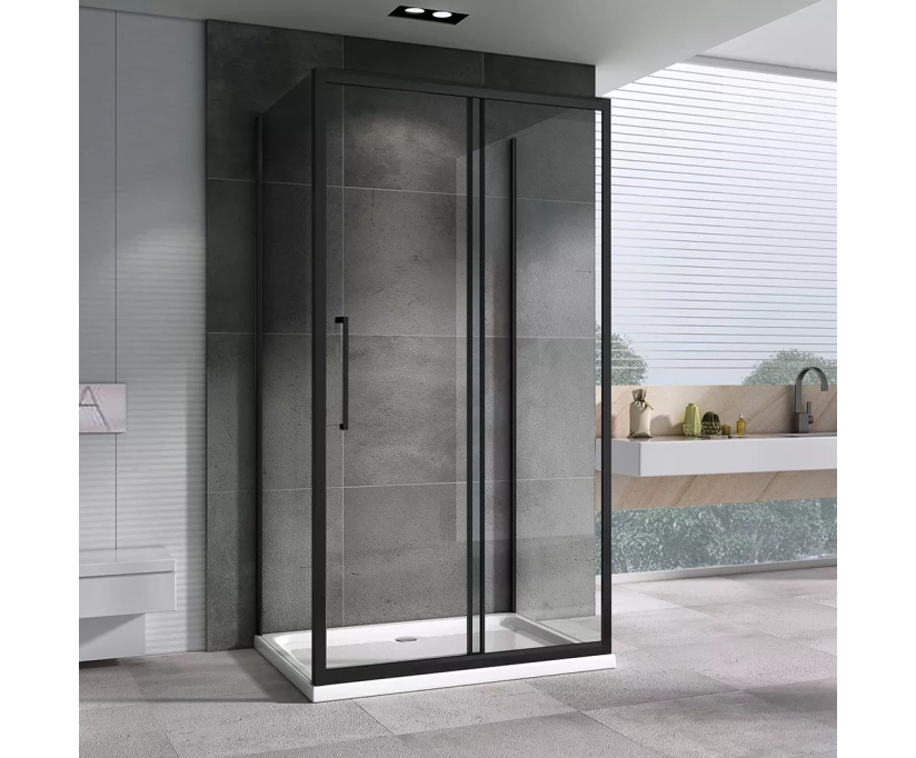 Душевой уголок Abber Schwarzer Diamant AG30100BH-S50B-S50B 100x50, профиль черный, стекло прозрачное - фото 2