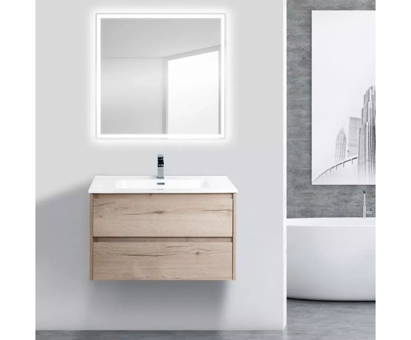 Тумба с раковиной BelBagno Kraft 90 rovere galifax bianco - фото 2