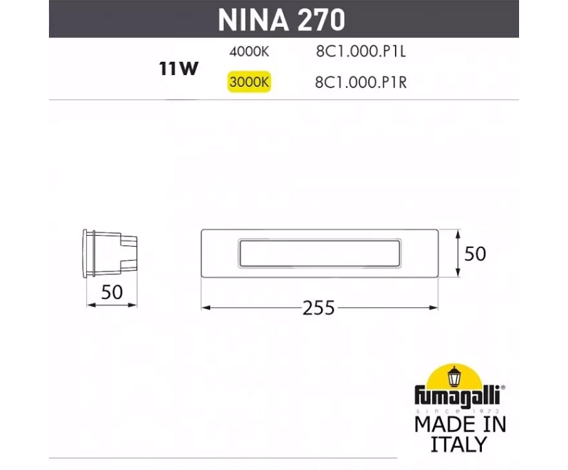 Встраиваемый светильник Fumagalli Nina 8C1.000.000.AYP1L - фото 2