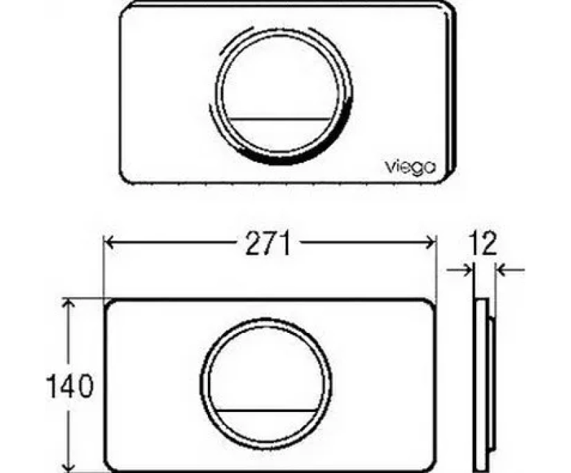 Кнопка смыва Viega Visign for Style 13 654498 белая - фото 3