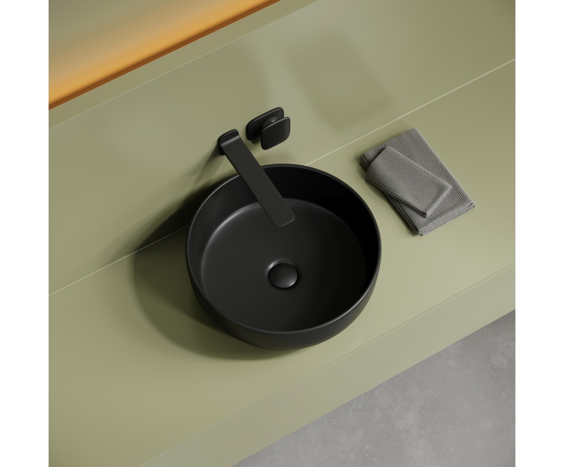 Накладная раковина Ceramicanova Taycan CN12003MB 37х37 матовая черная - фото 5