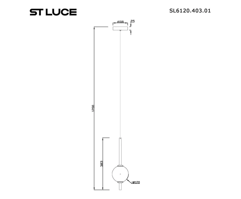 Подвесной светодиодный светильник ST Luce Peek SL6120.403.01 - фото 2