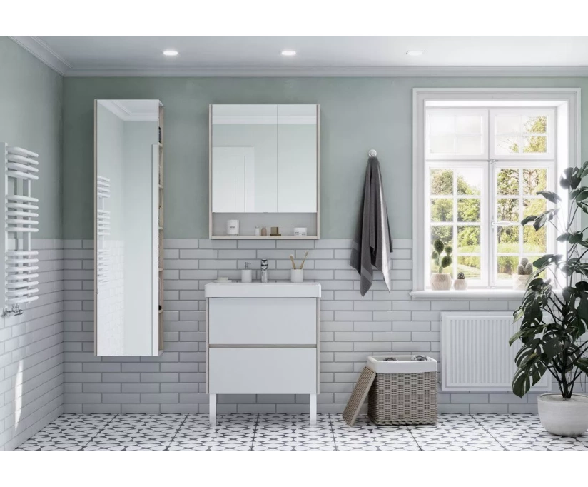 Зеркало-шкаф AQUATON Сканди 70 дуб верона (1A252202SDB20) - фото 4