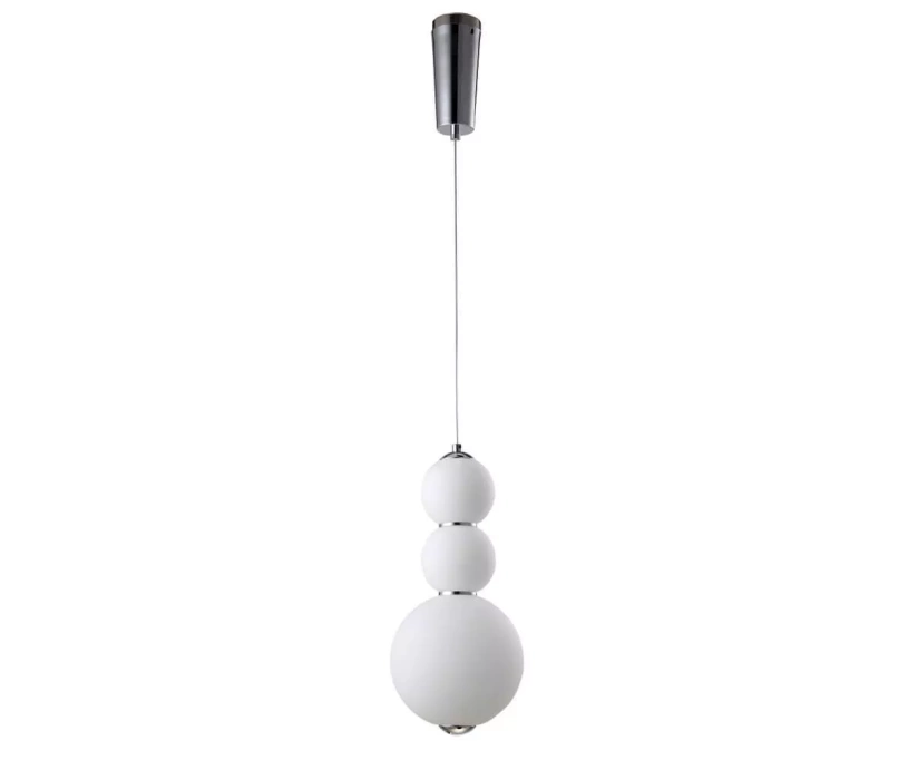 Подвесной светодиодный светильник Crystal Lux Desi SP3 Chrome/White - фото 1