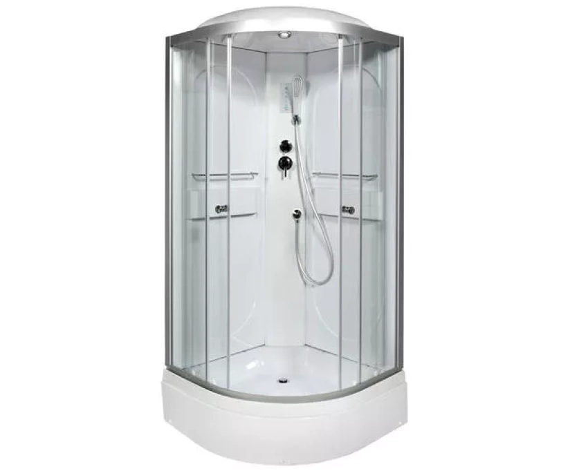 Душевая кабина Deto L 90х90 с электрикой, хром (L590EL) - фото 1