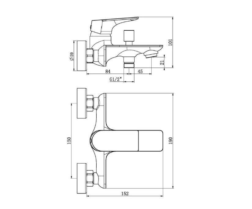 Смеситель для ванны с душем BelBagno Marino хром (MARINO-VASM-CRM) - фото 2
